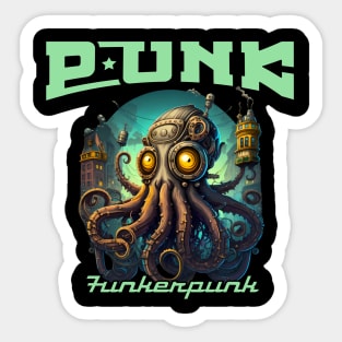 PUNK Metal Octopus Sticker